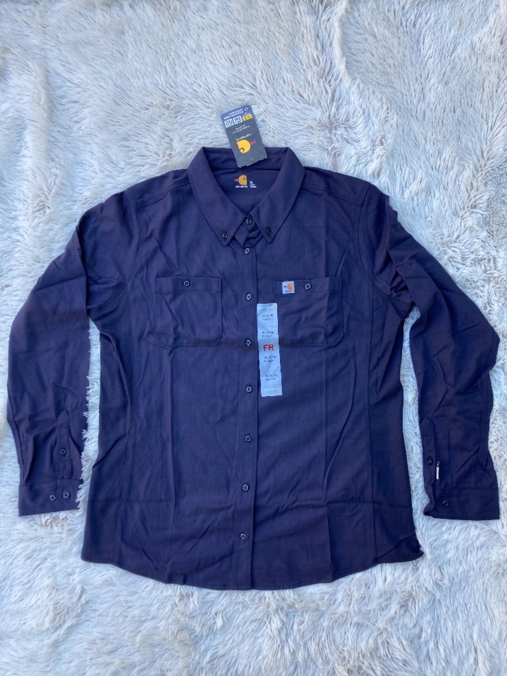 NWT Carhartt Womens FR Force Cotton Long Sleeve Shirt Size Extra Large
